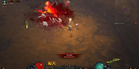Character defeats enemies in Diablo Rise of the Necromancer