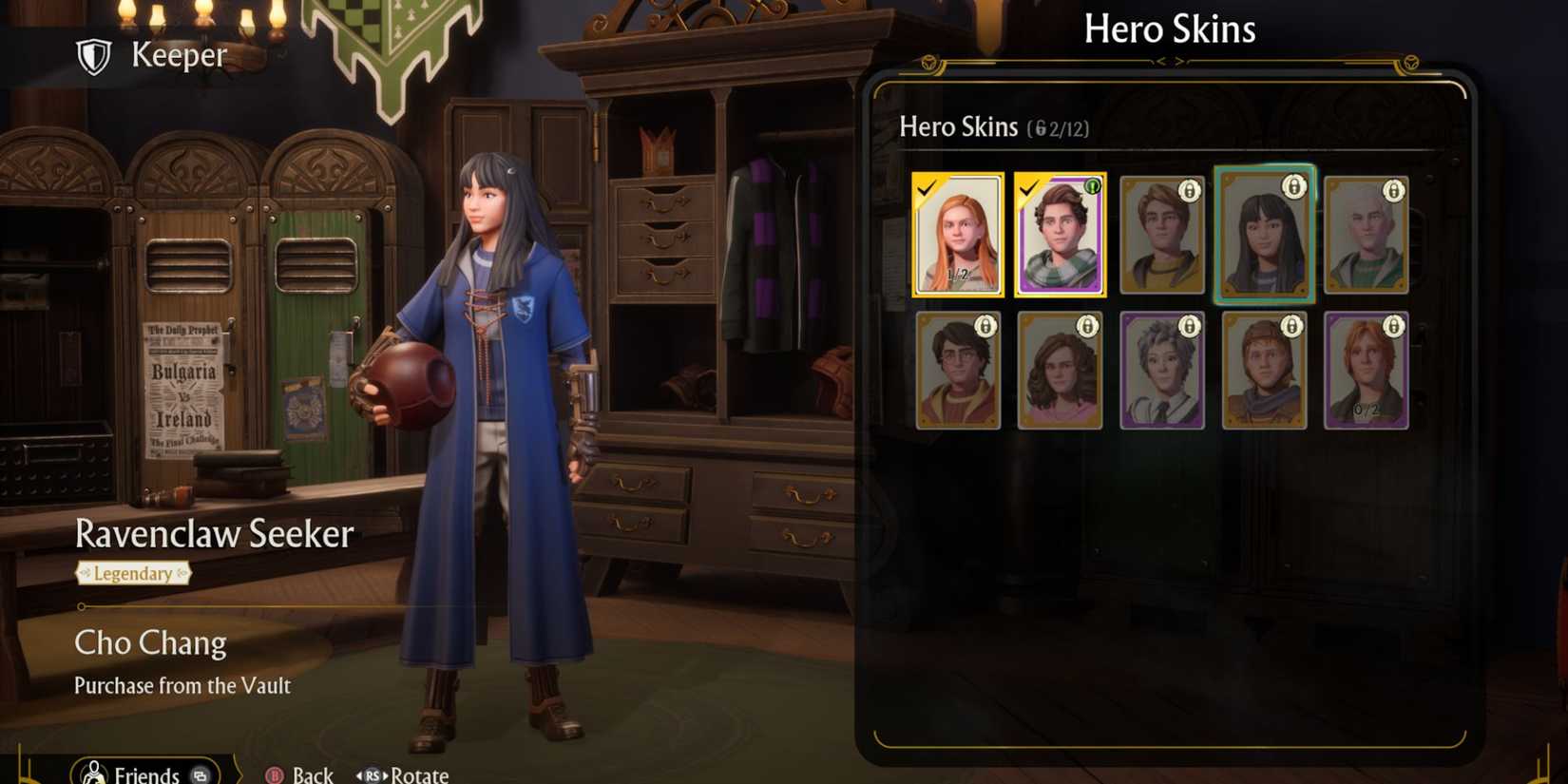 Cho Chang Ravenclaw Seeker Hero Skin in Quidditch Champions