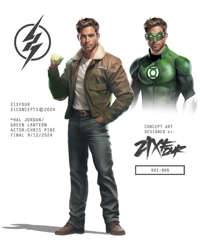 Chris Pine Looks Great As Hal Jordan in Impressive Fan Art For DCU's Lanterns