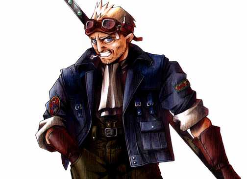 Cid artwork in Final Fantasy 7