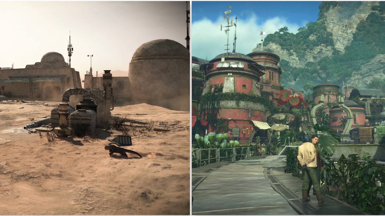 Cities on Tatooine and Akiva in Star Wars Outlaws