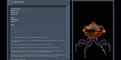 Clay Dunestrider Boss Logbook Entry in Risk of Rain 2
