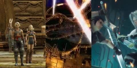 collage of 3 final fantasy games