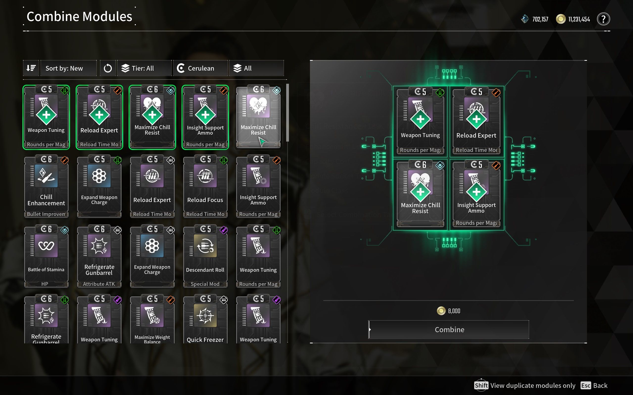 Combining Four Modules in The First Descendant