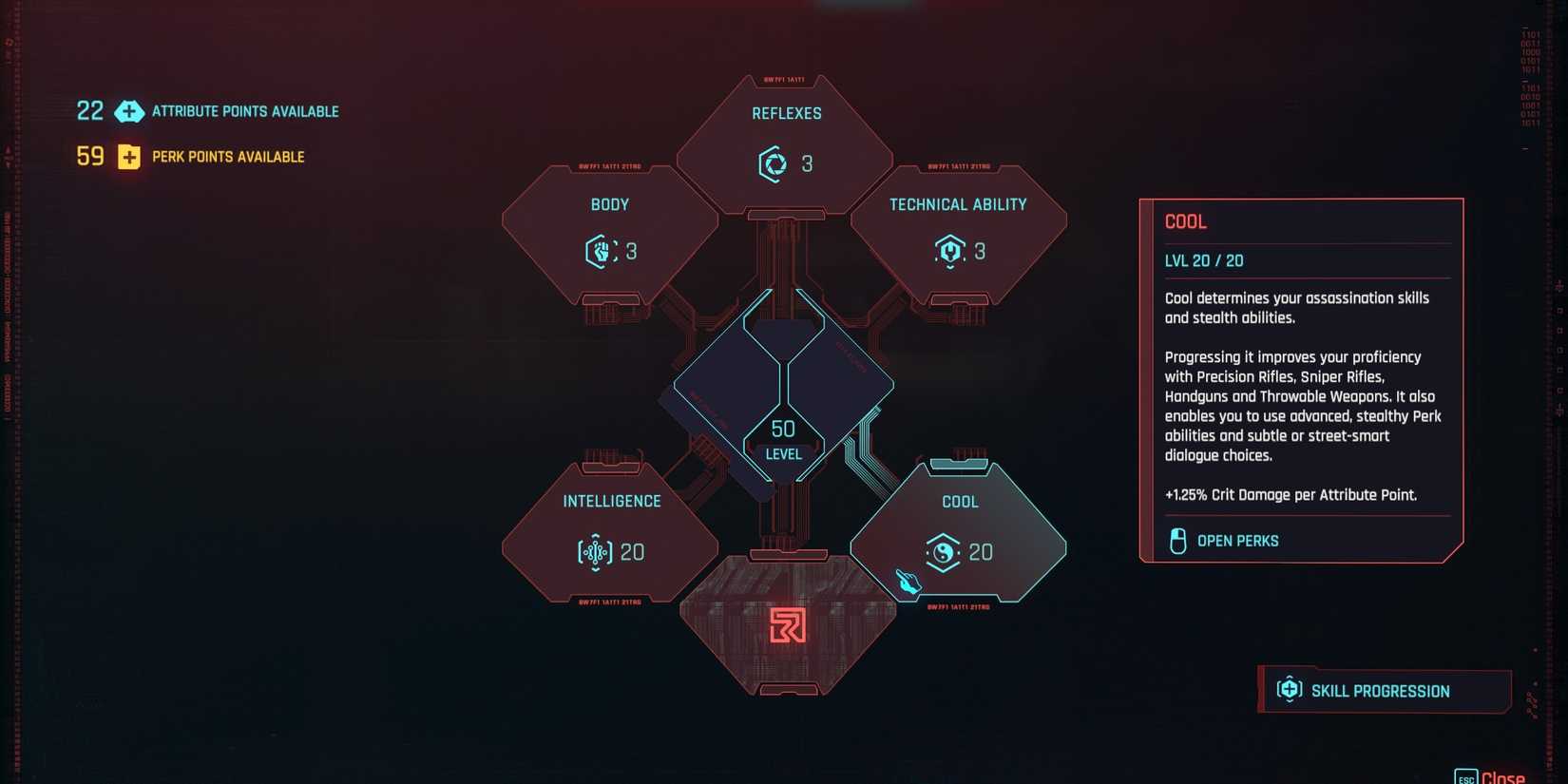 cool skill tree