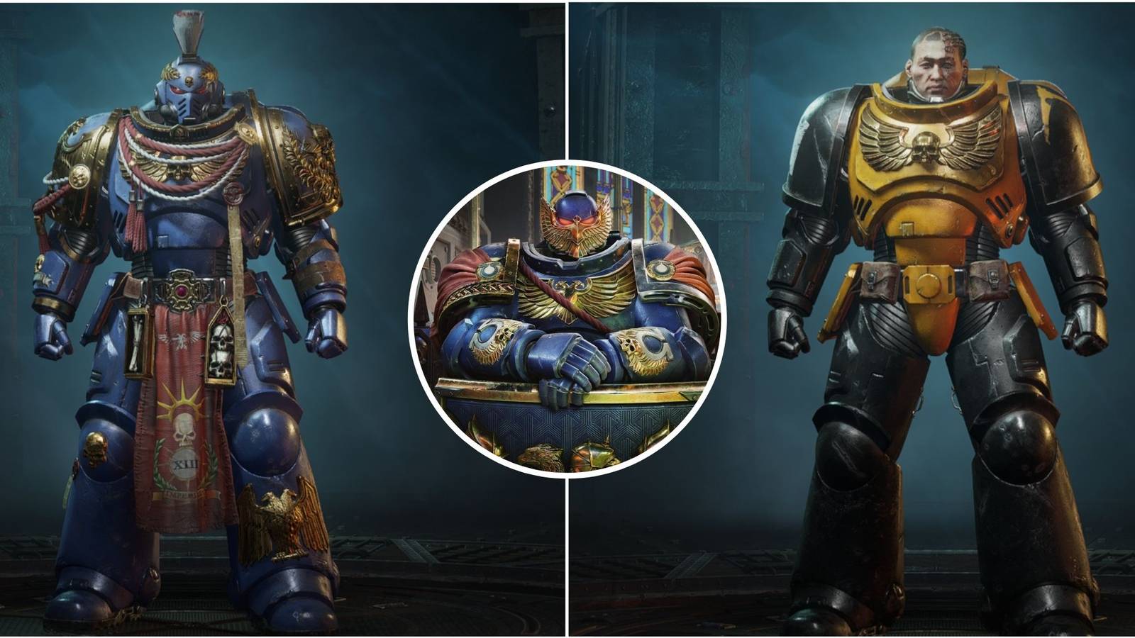Featured image for Space Marine 2 showcasing the character in two different armors