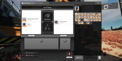 crafting smart plating in an assembler in satisfactory
