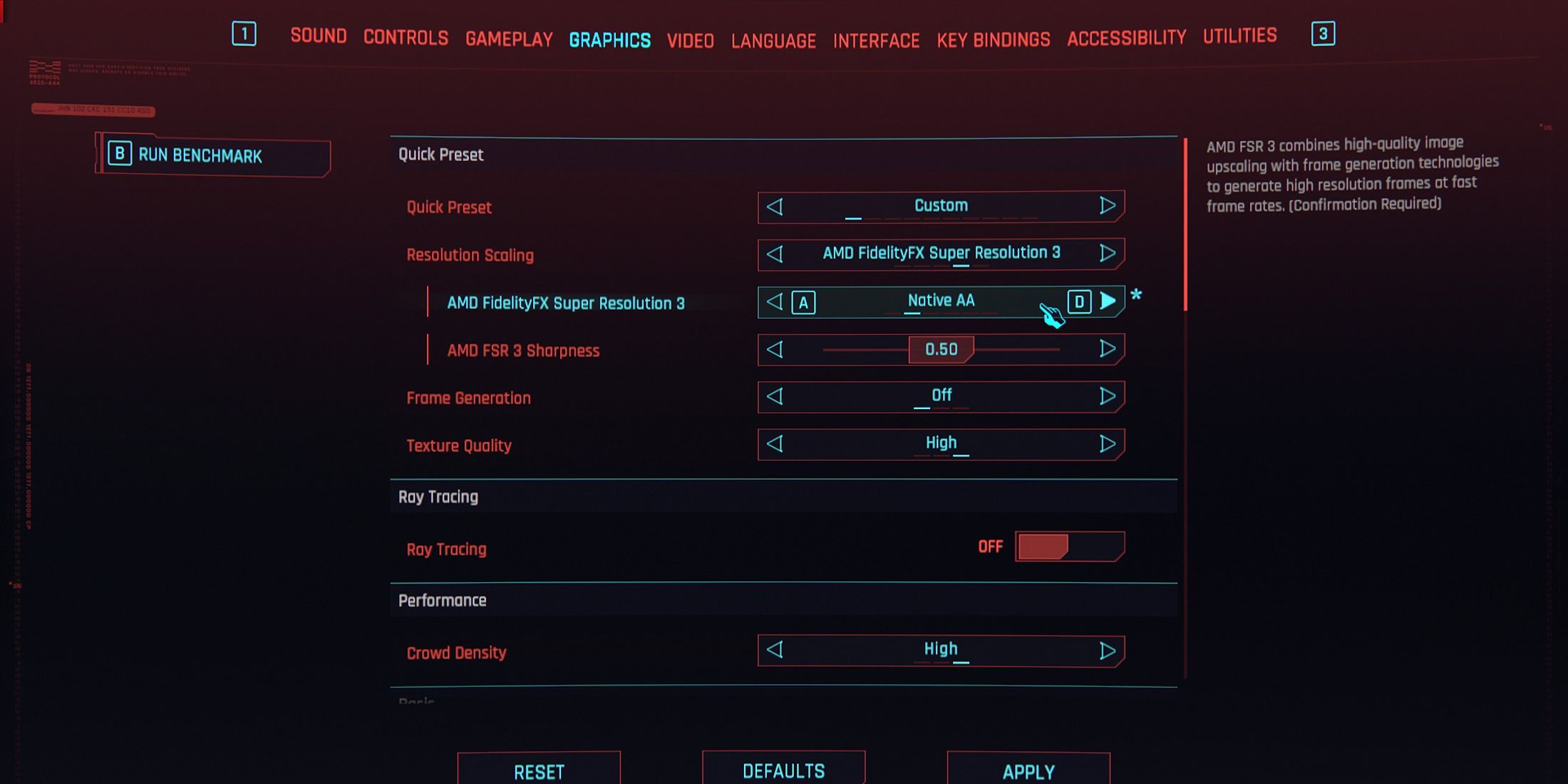 Cyberpunk 2077: How to Enable FSR3 and Frame Gen