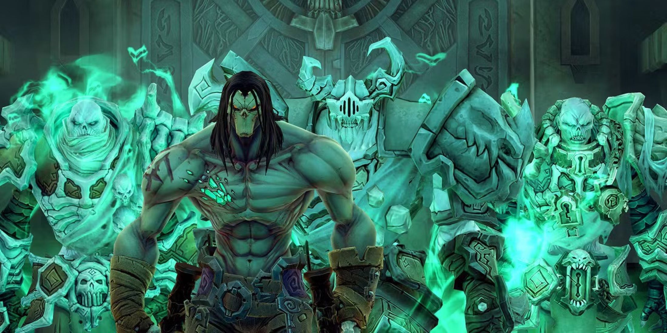 darksiders 2 death in a dungeon with green spectres