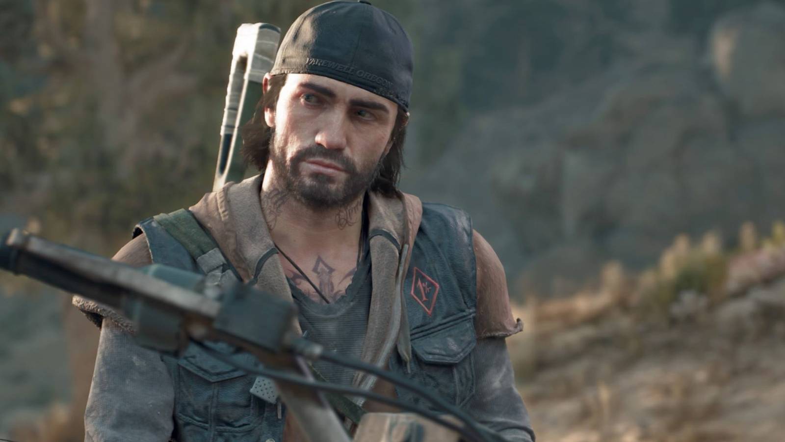 Deacon St. John on his motorcycle in Days Gone