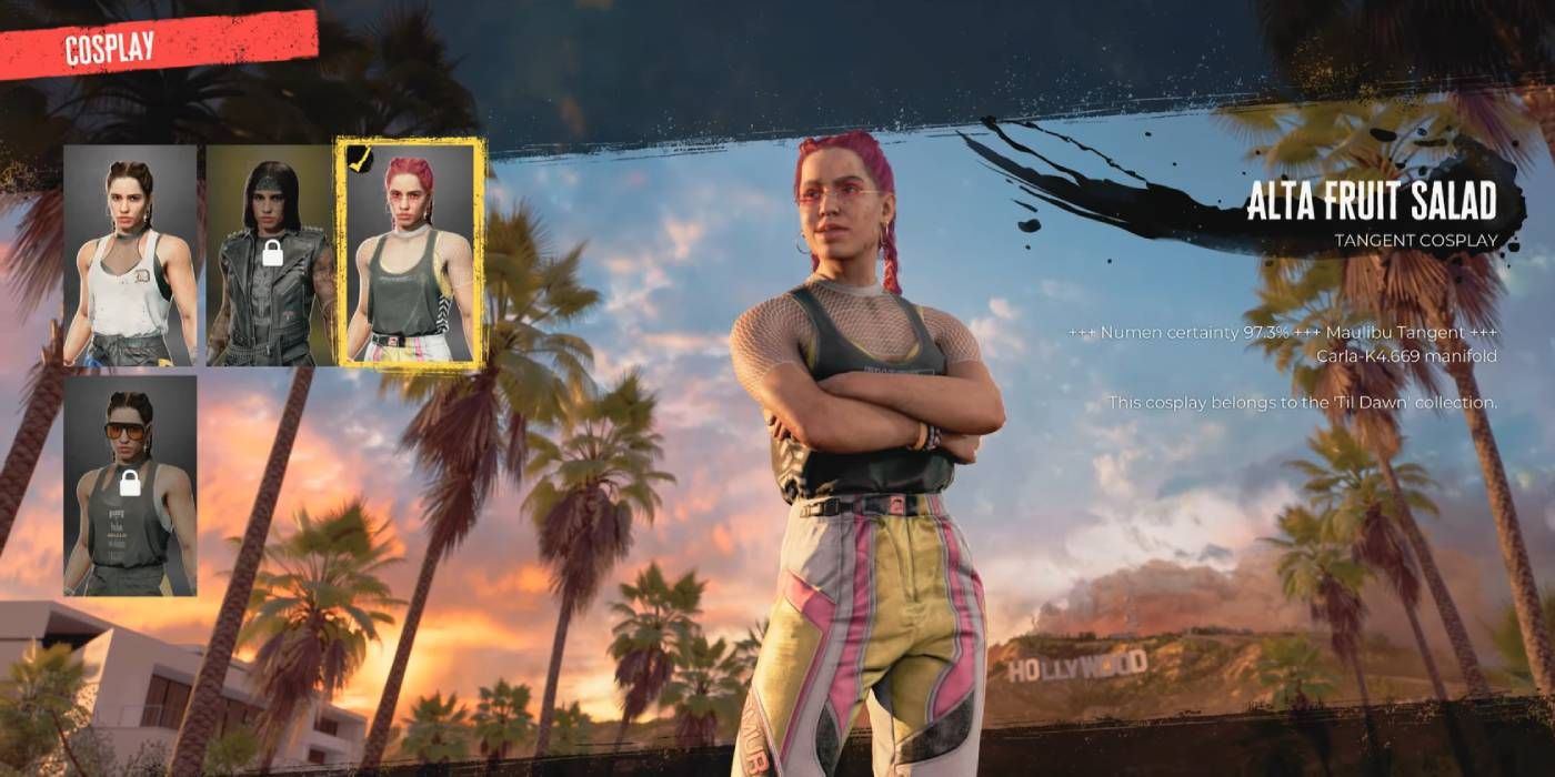 Carla's cosplay options in Dead Island 2