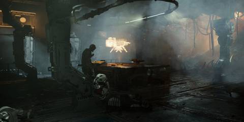 Dead Space Interacting With A Computer Terminal