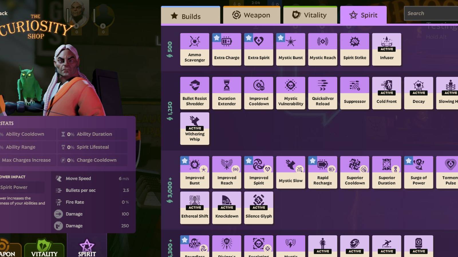 Deadlock-grey-talon-spirit-items