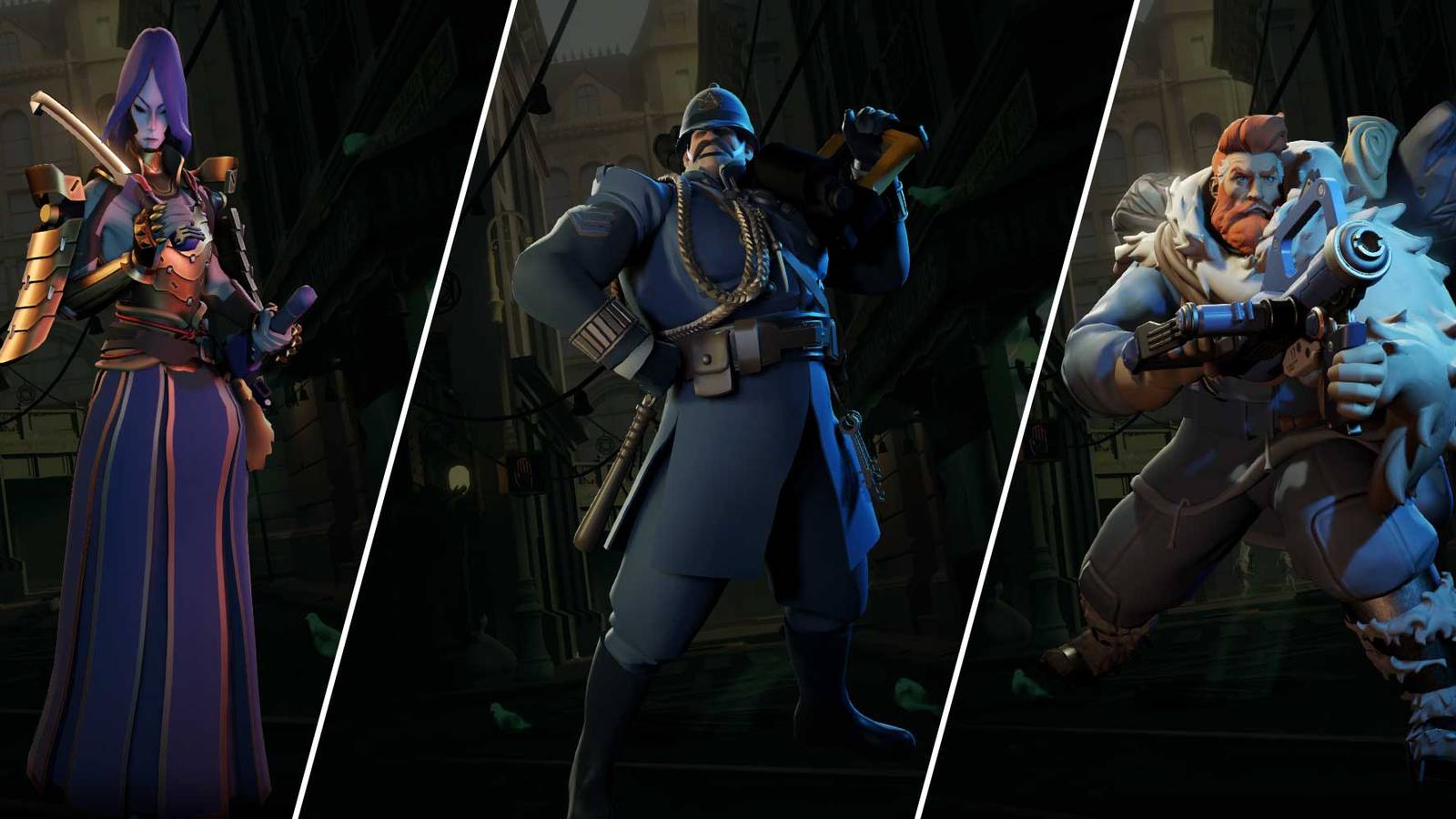 Deadlock heroes: Yamato, Warden, Kelvin