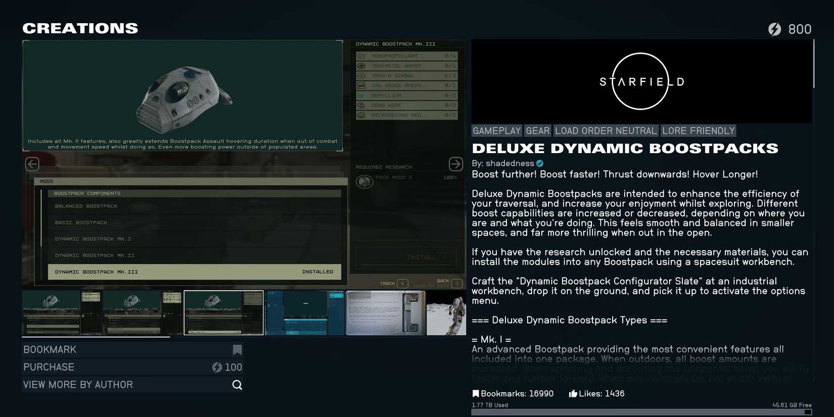 Deluxe Dynamic Boost Packs in Starfield
