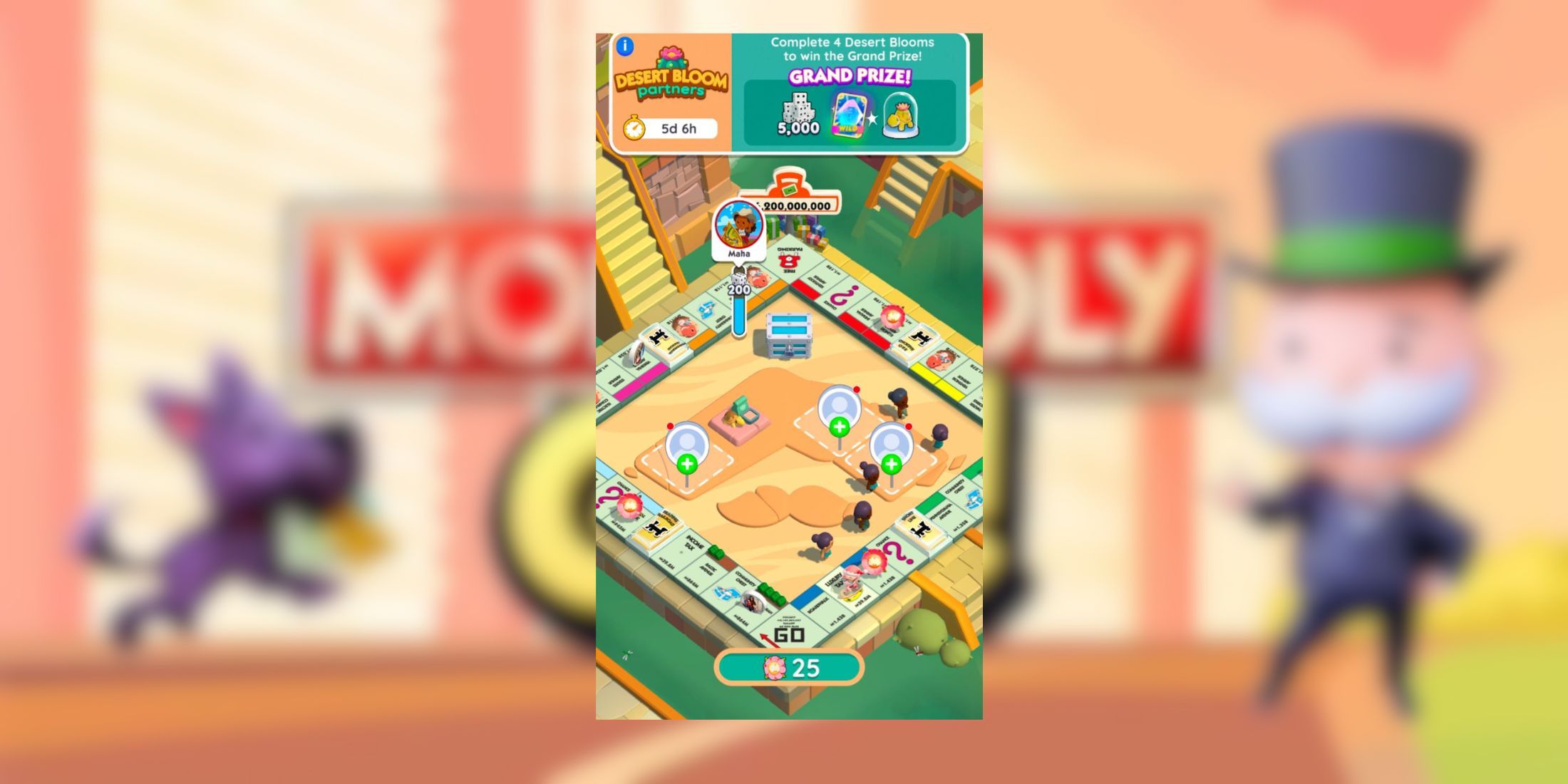 Monopoly GO: Desert Bloom Partners Rewards And Milestones