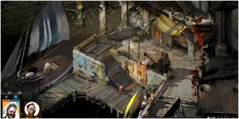 Disco Elysium - detective exploring in the city