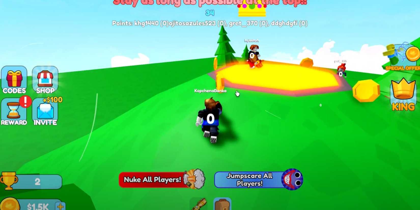 Don't Anger the Button: character