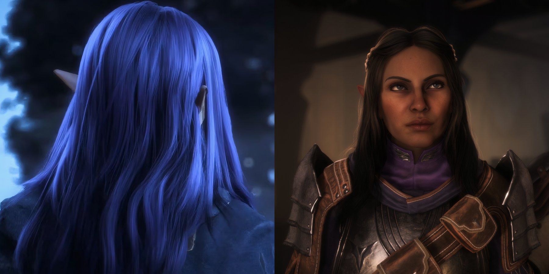 Dragon Age The Veilguard split image Rook and NPC hair