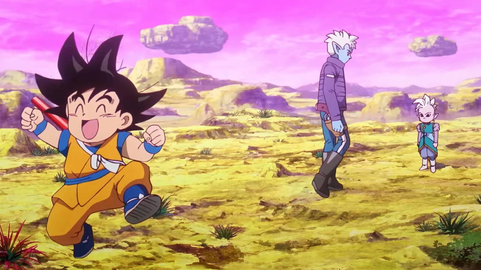 Goku cheering in Dragon Ball Daima's trailer