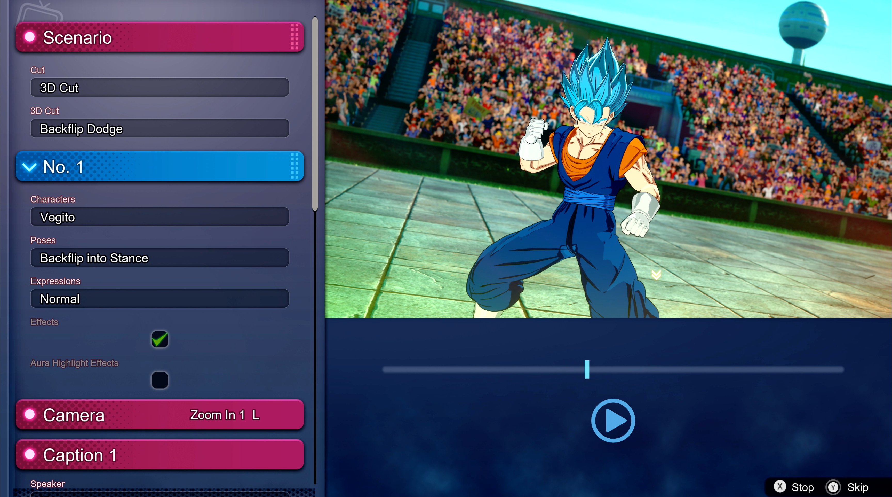 dragon ball sparking zero - custom battle scenario menu