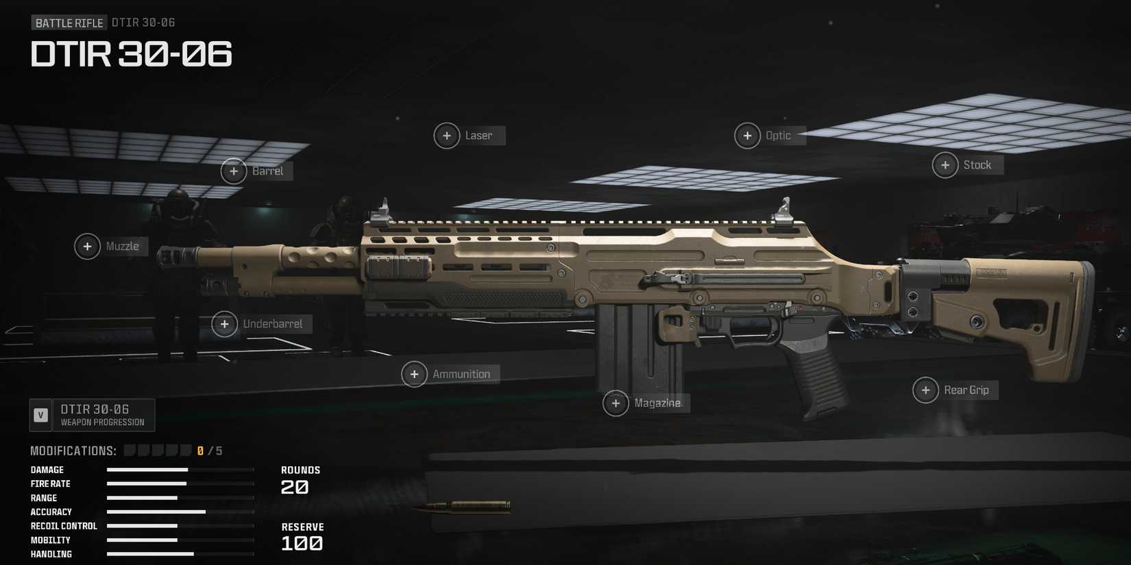 Screenshot showcasing the in DTIR 30-06 in Modern Warfare 3 and Warzone