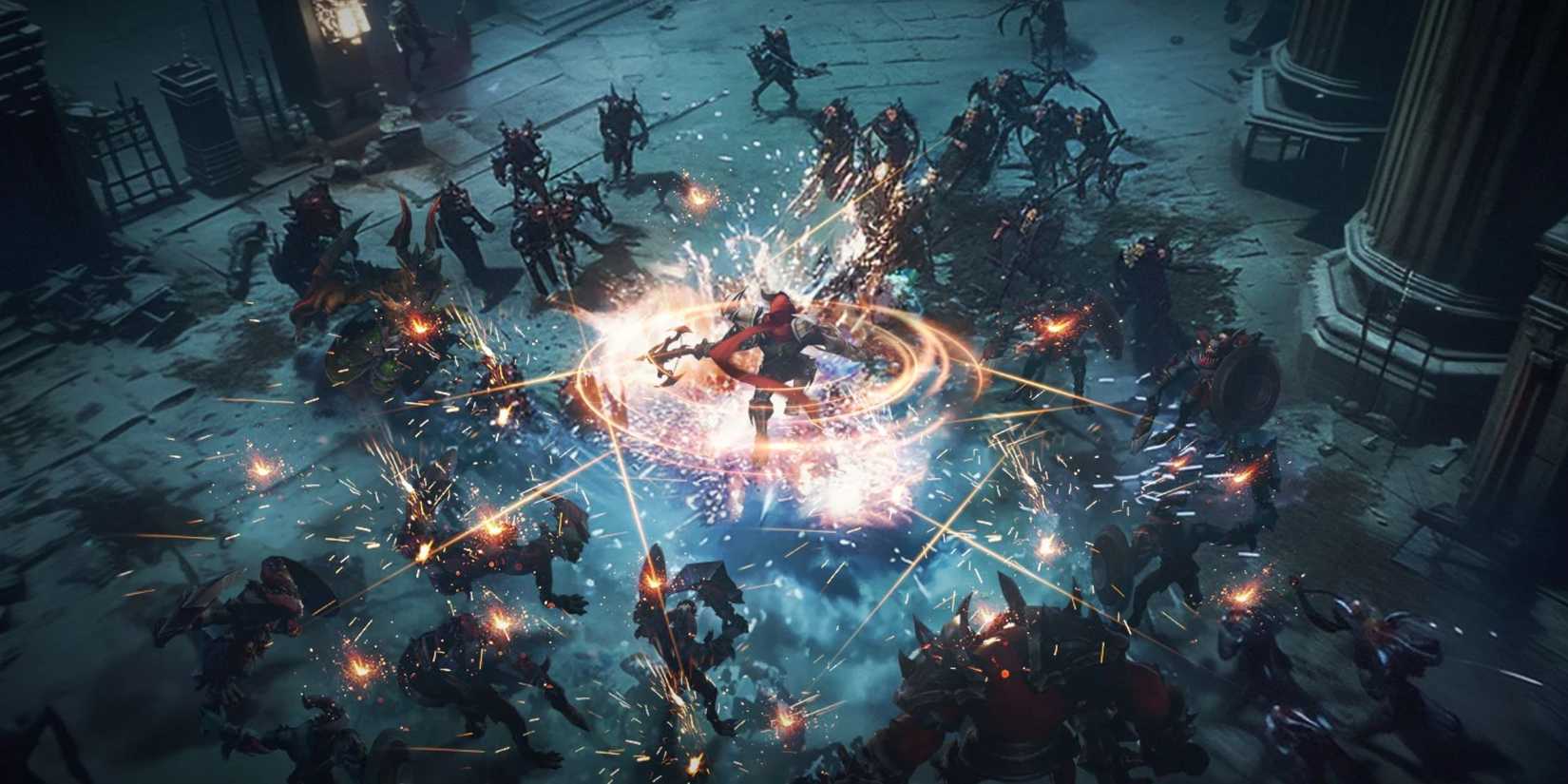 Dungeon Hunter 6 hero and many creatures