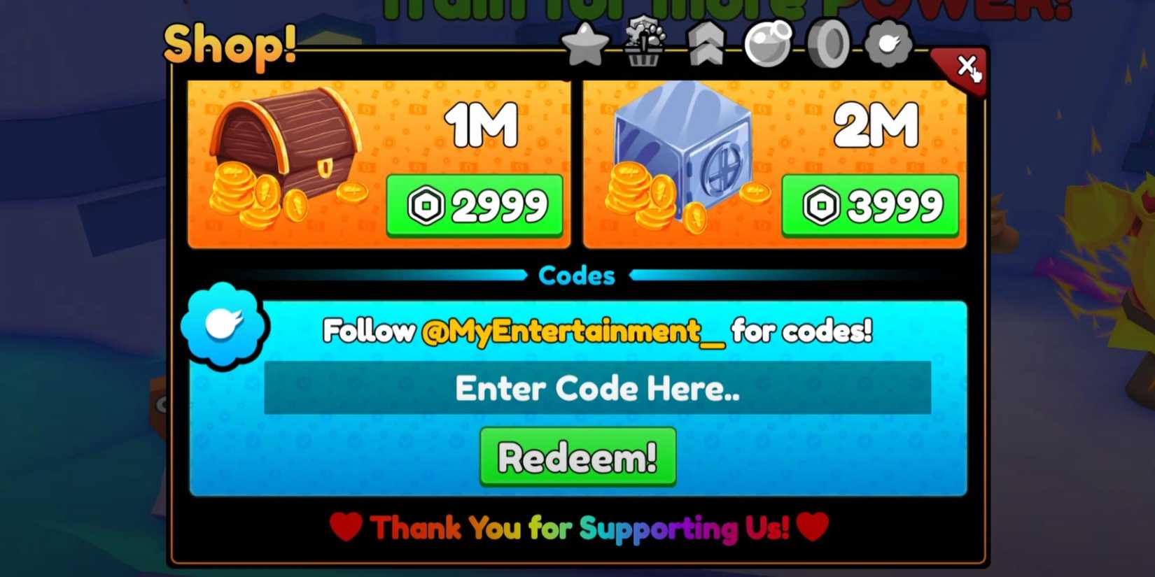 Dungeon Simulator the codes tab