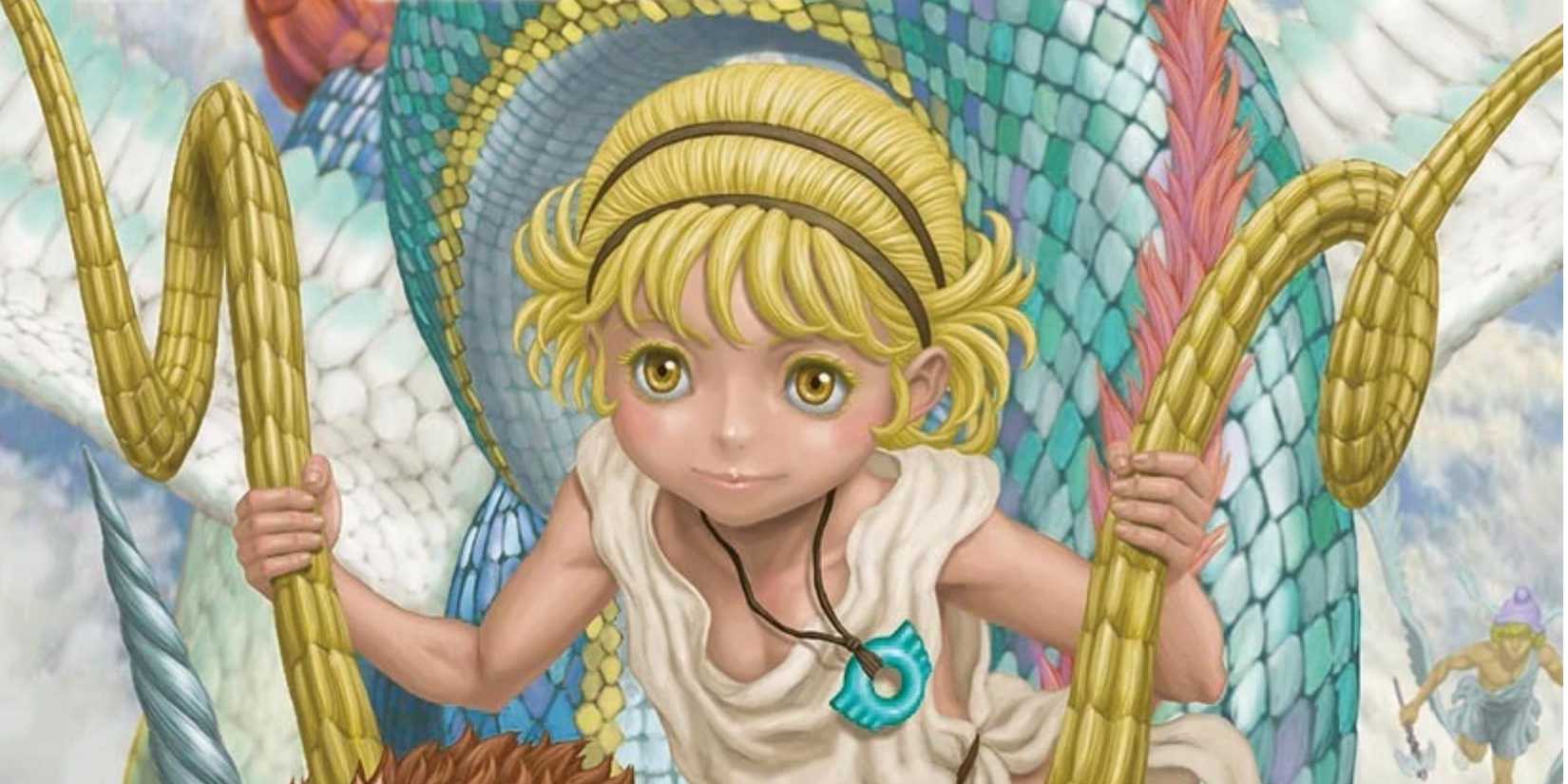 A smiling blonde child from the author's never-completed comic Duranki