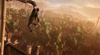 Player hanging off ledge in Dying Light 2