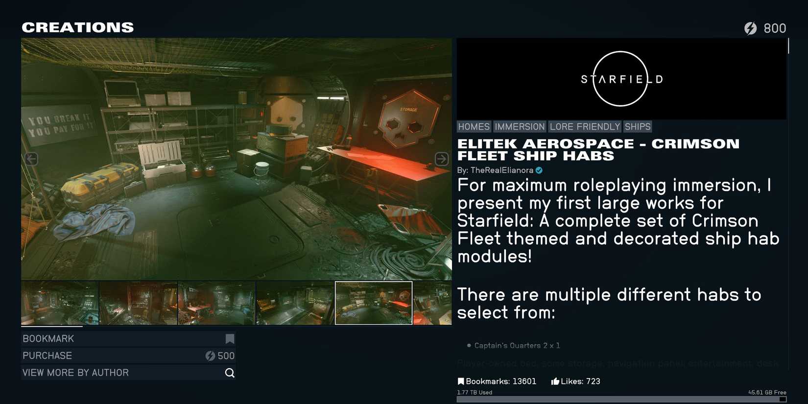 Elitek Aerospace - Crimson Fleet Habs in Starfield