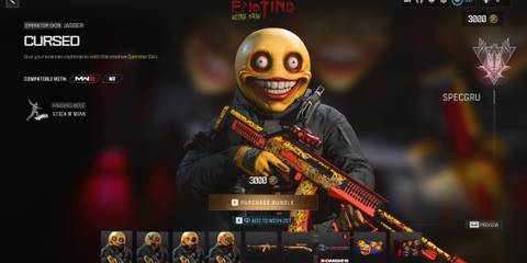 Screenshot showcasing the Emoting Ultra Skin Store Bundle in Modern Warfare 3 and Warzone 