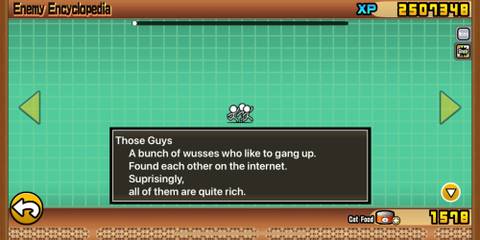 Those Guys Enemy Guide Screen