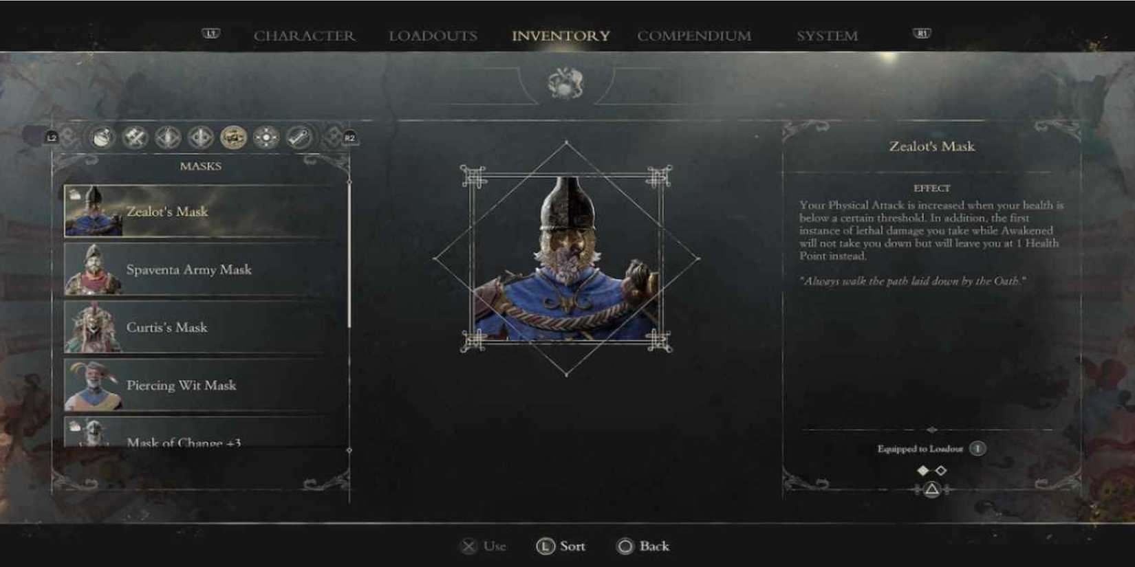 Enotria The Last Song Zealot's Mask