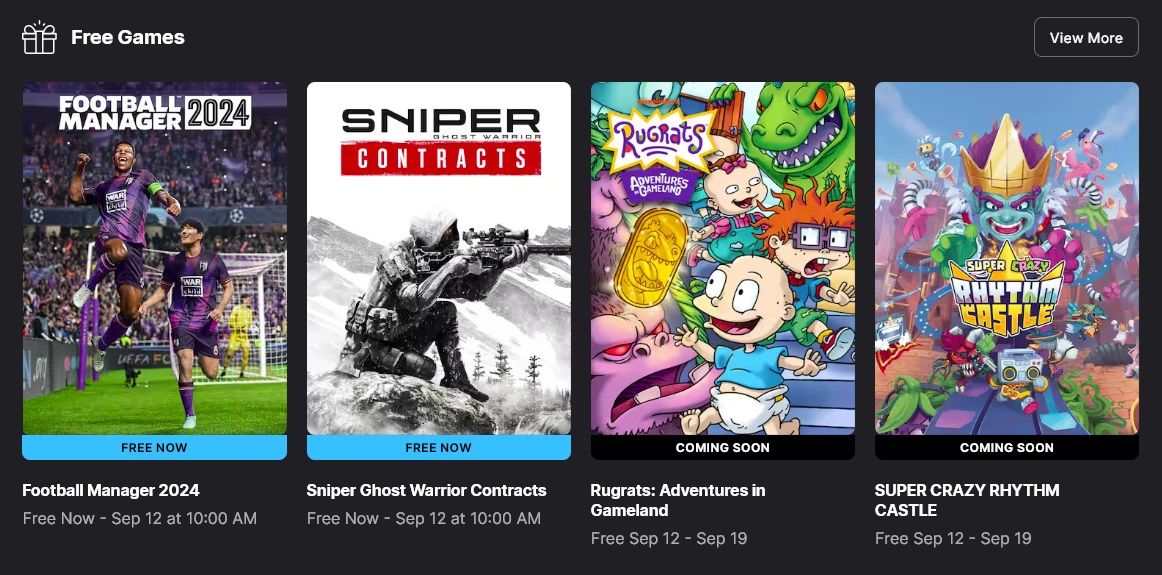 List of free games on the Epic Games Store in September 2024