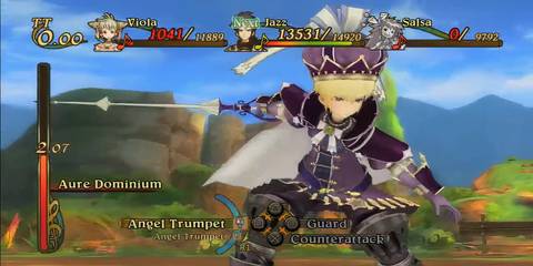 the battle screen from eternal sonata