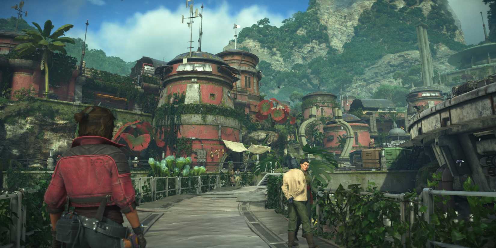 Exploring a city on Akiva in Star Wars Outlaws