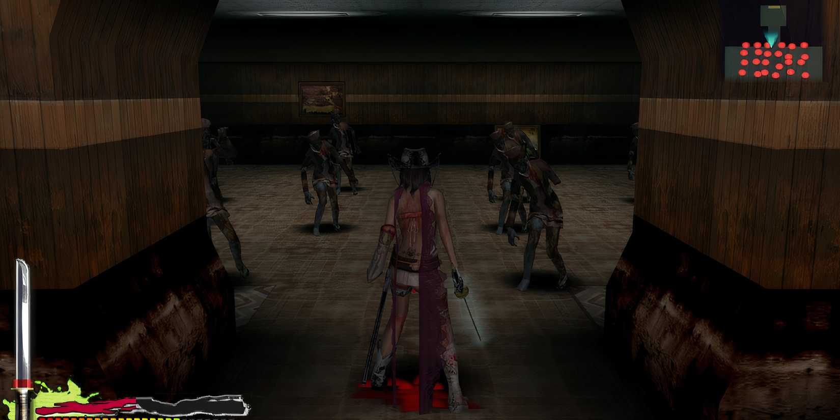 Facing zombies in Zombie Hunters