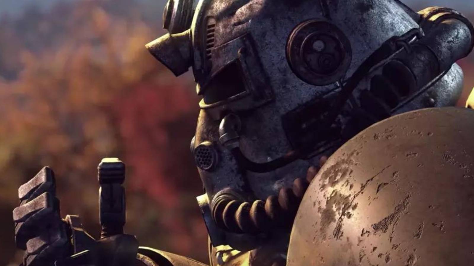 fallout 76 power armor soldier inspecting their hand