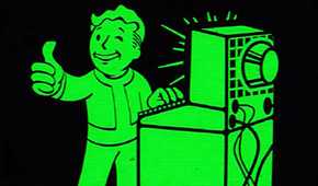 Fallout fan draws Vault Boy with a crippled arm on the cast on their broken hand