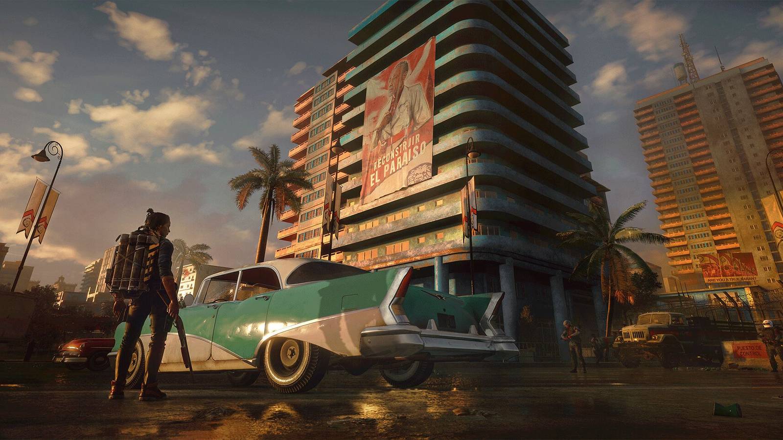 Far cry 6 Dani next to car