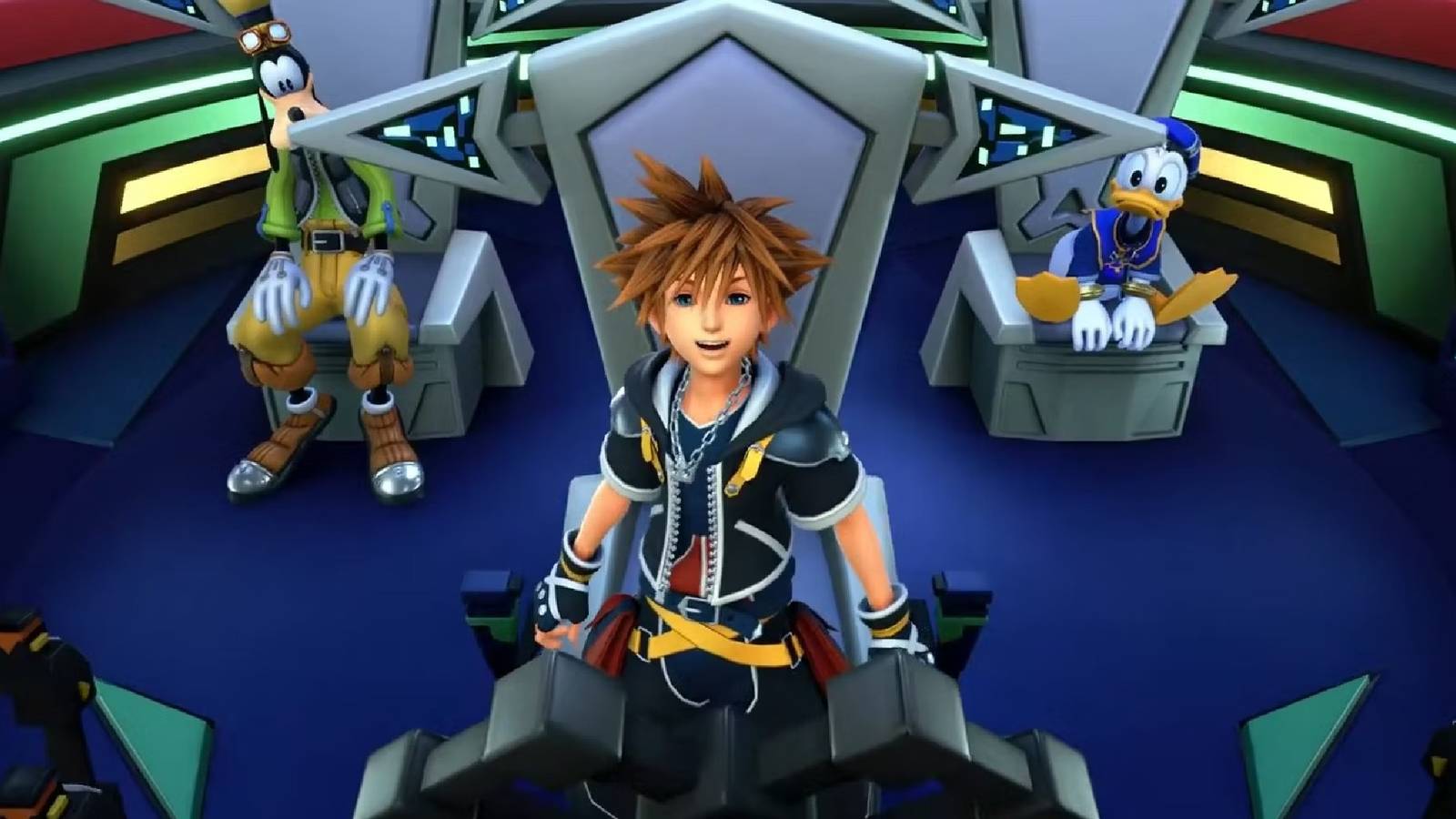 kingdom hearts 3 sora donald goofy gummi ship cockpit