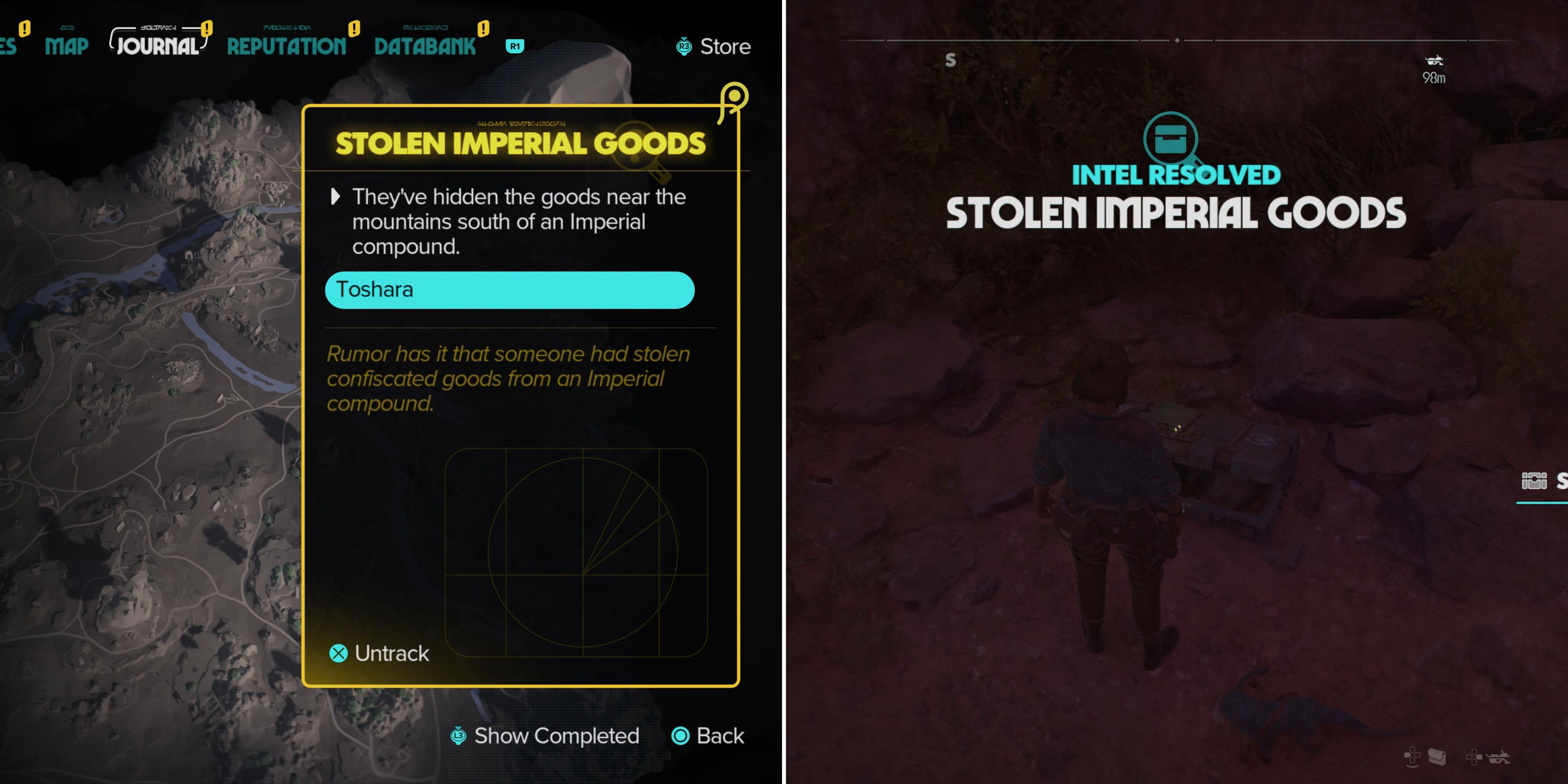 The Stolen Imperial Goods In The Journal & Completing The Intel 