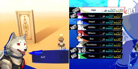 Koromaru Barking & The Full Party In The Menu 