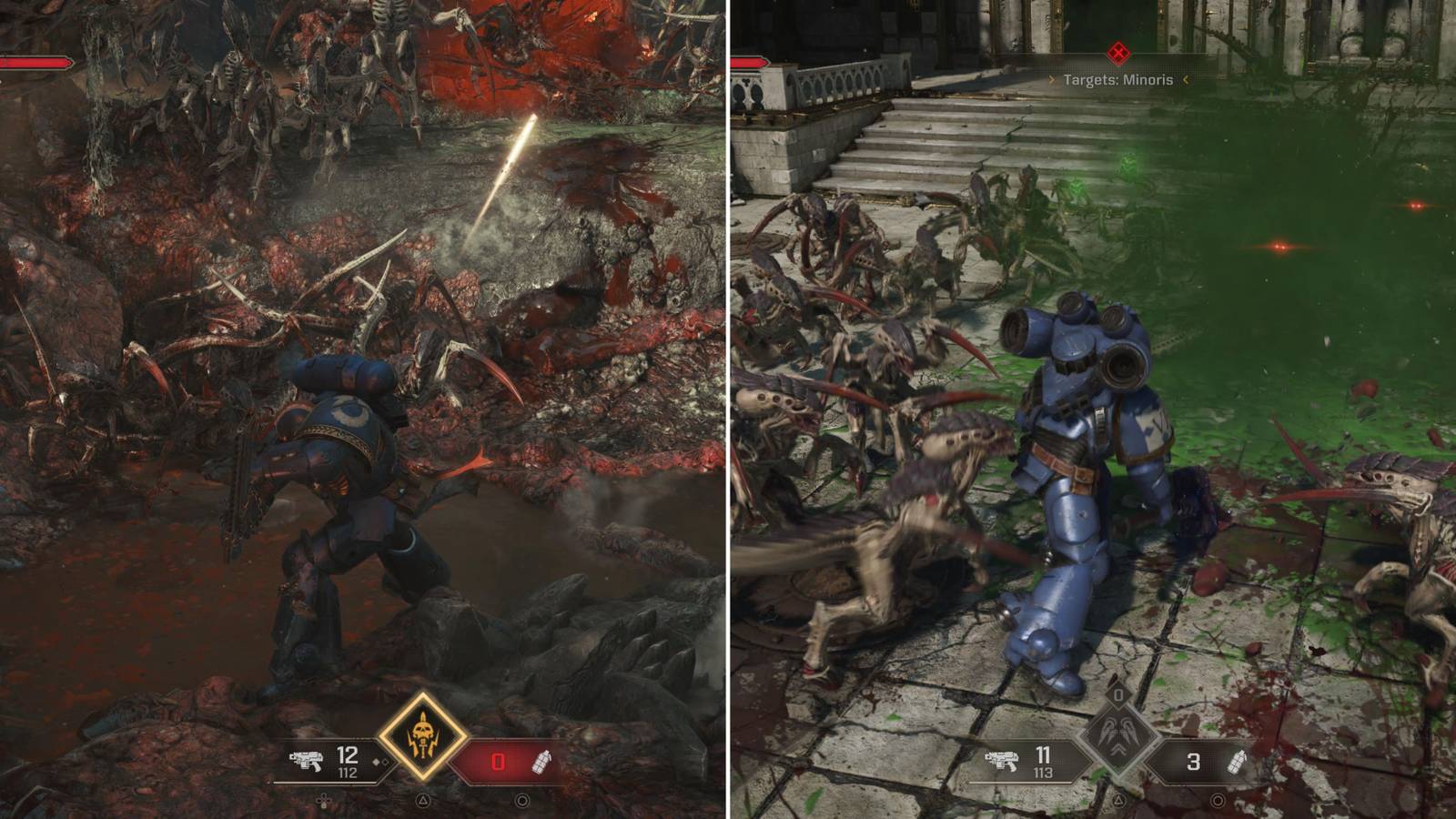 The Player Using A Chainsword & Thunder Hammer In Combat 