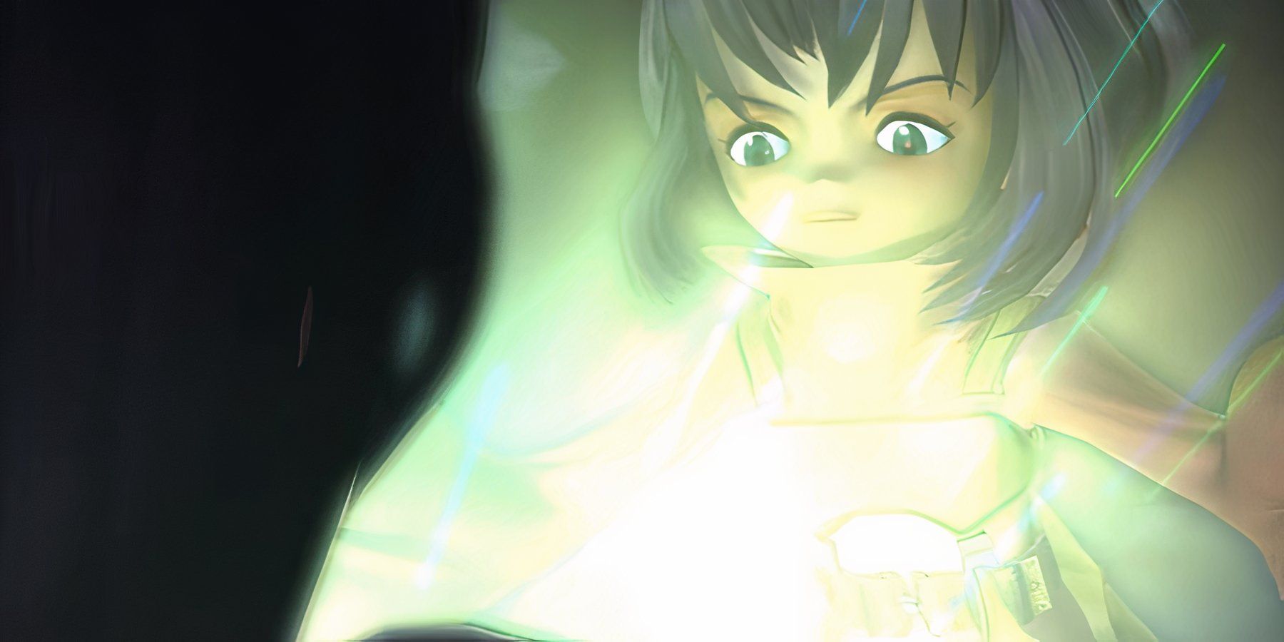 eiko staring a at a shaft of light