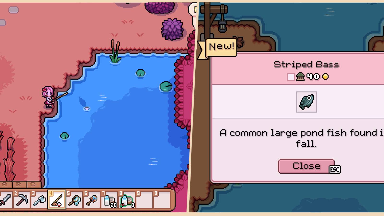 fields of mistria how to get striped bass feature image