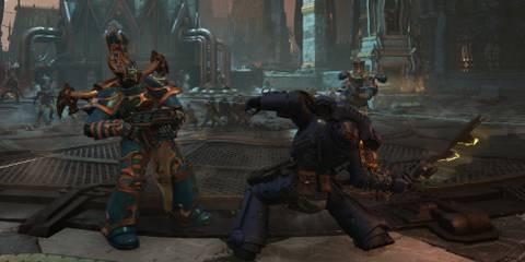 Fighting Chaos Space Marines in Space Marines 2