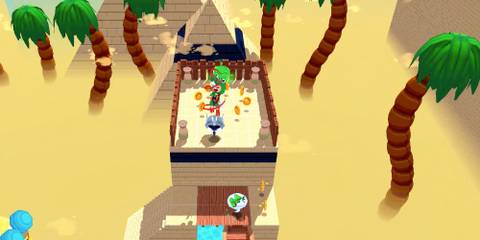 Fighting enemies in Frogun