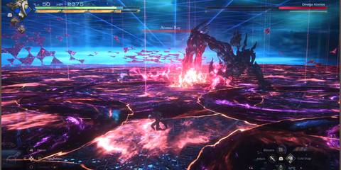 Final Fantasy 16 avoiding Omega's Atomic Ray